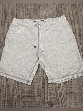 Burberry Heather Gray Logo Knit Shorts